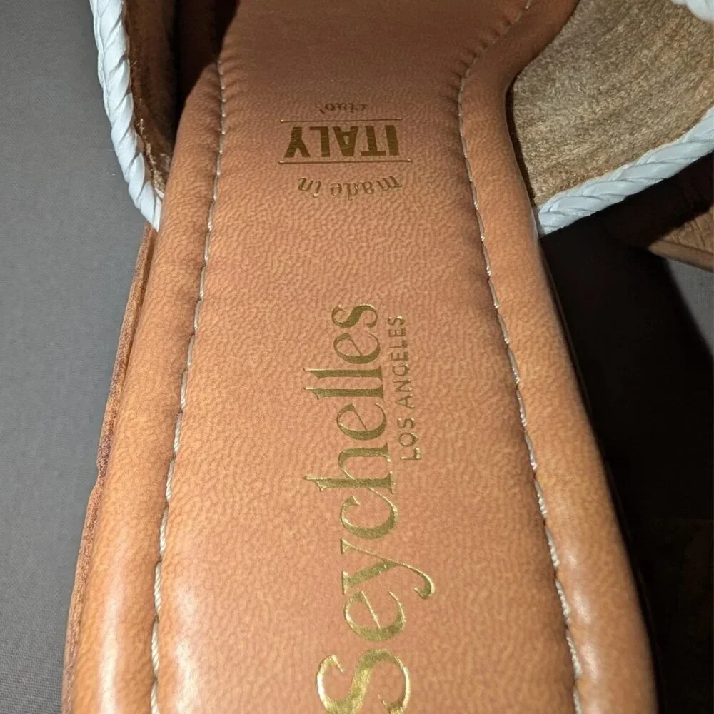 Seychelles Applause Platform White Woven Rafia Sandal Size 7.5 - Picture 3 of 9